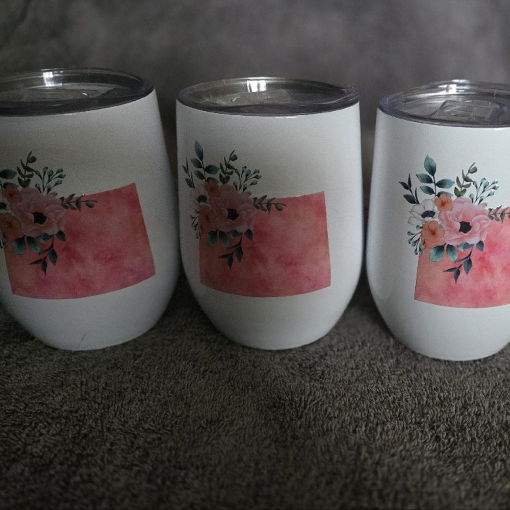 Floral Insulated Tumblers - Set of 3